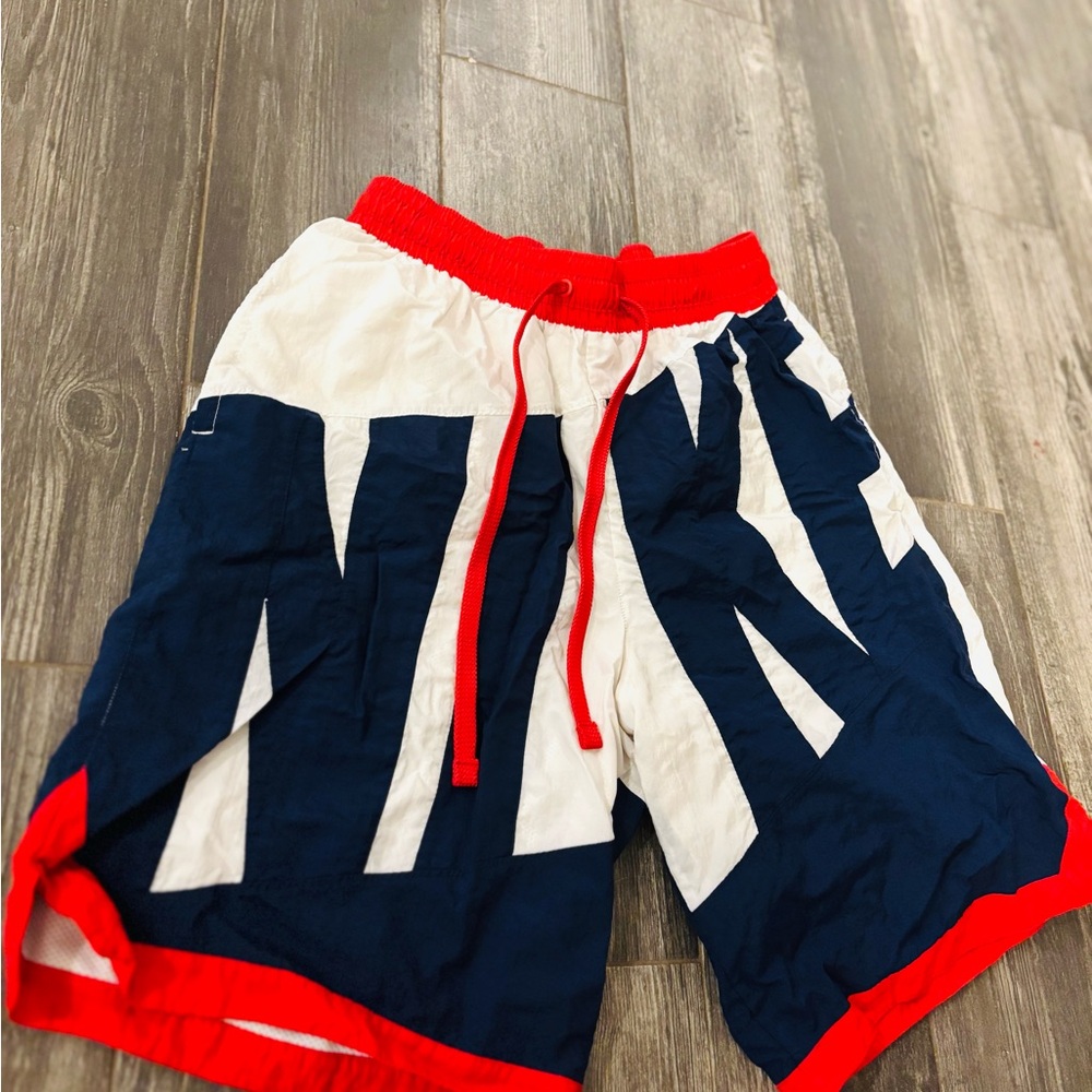 Vintage Nike Red and Navy Sports Shorts